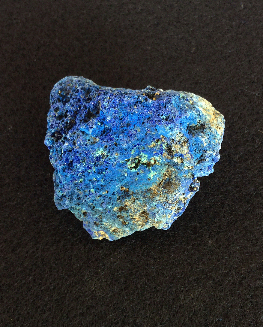 Azurite on Malachite Mineral