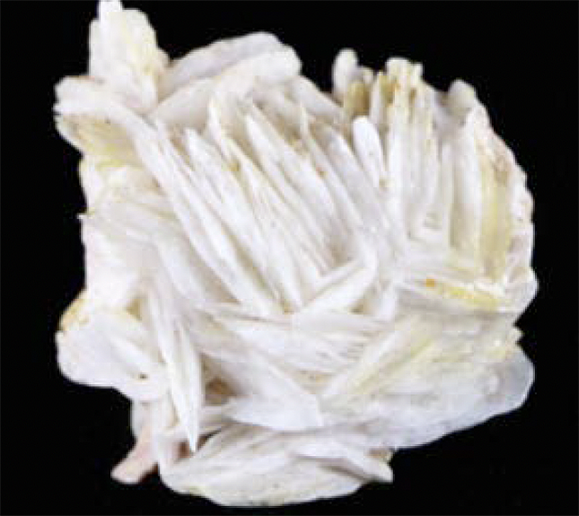 Barite White Blades Crystal Morocco